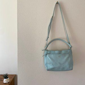 Tiffany blue shoulder / crossbody leather purse by Kate Spade